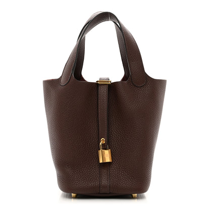 Hermes Taurillon Clemence Picotin Lock 18 PM Havane 1 of 11