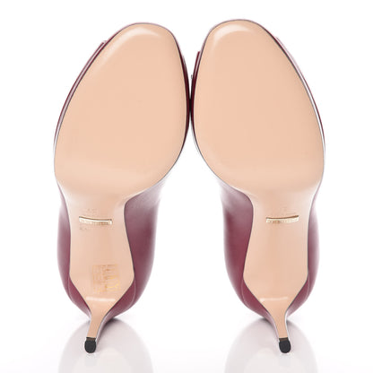 Gucci Malaga Kid Horsebit Peep Toe Pumps 37 Raspberry Sorbet 5 of 9
