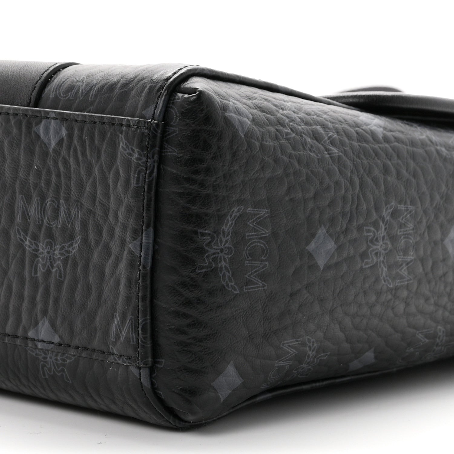MCM Visetos Medium Aren Messenger Bag Black 10 of 10