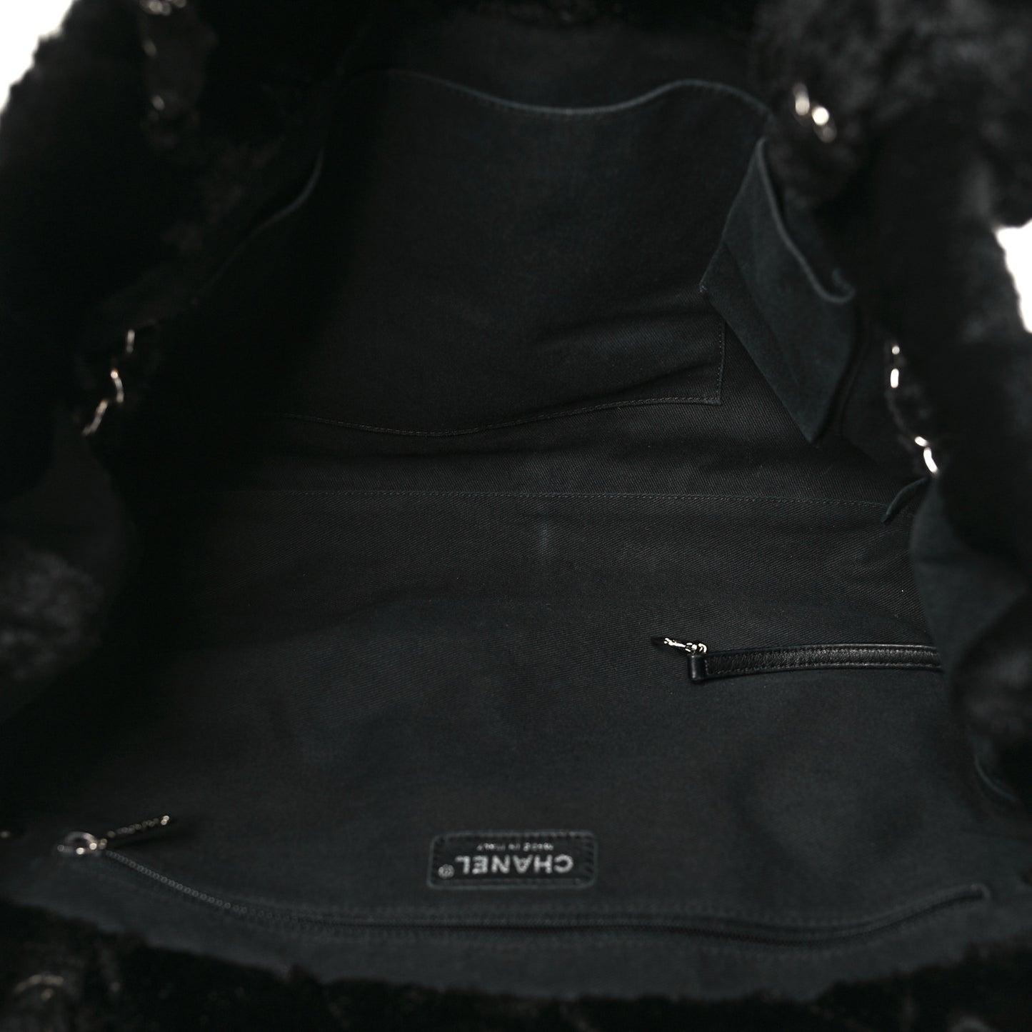 Fantasy Fur Quilted Camellia Tote Black