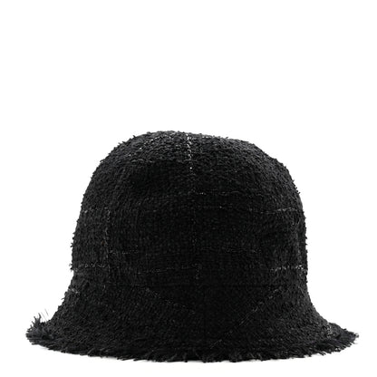 Chanel Tweed Pearl Bucket Hat 58 Black 4 of 9