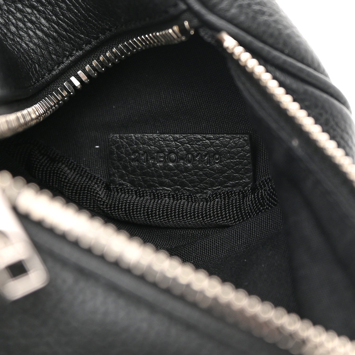 Christian Dior HOMME Grained Calfskin Mens Roller Pouch Black 7 of 12