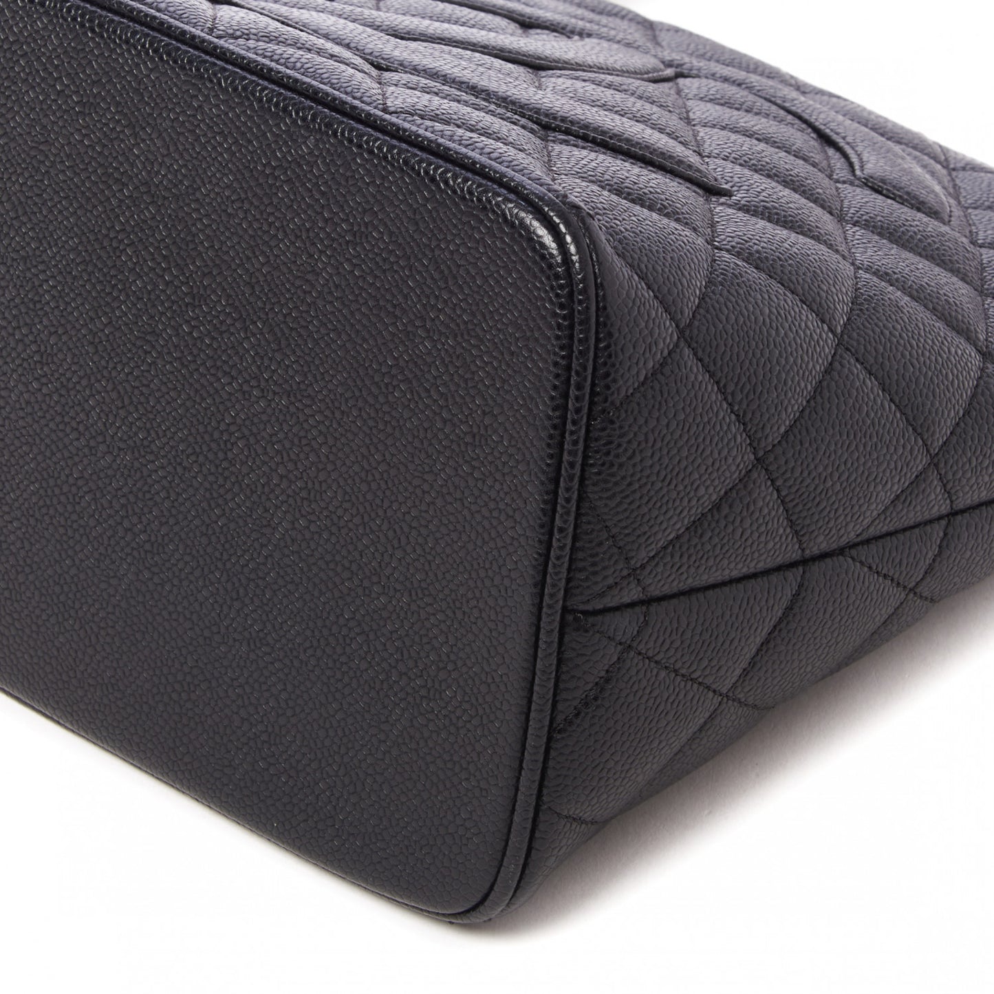 Caviar Quilted Medallion Tote Black