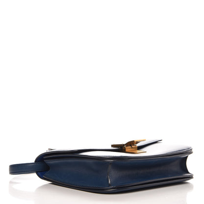 Celine Box Calfskin Medium Classic Box Flap Bag Blue 4 of 10