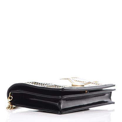 Christian Dior Patent Studded Diorama Wallet on Chain Pouch Black 4 of 10