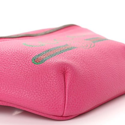 Gucci Grained Calfskin Small Logo Belt Bag Box Pink Green 9 of 10