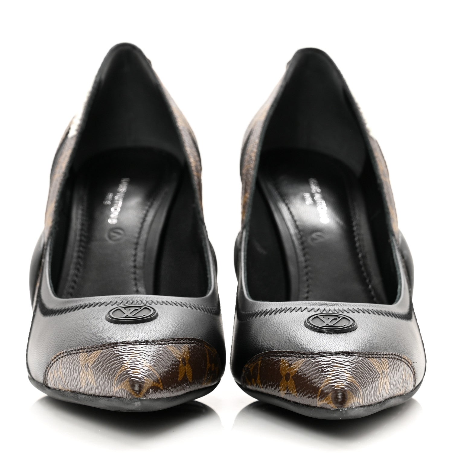 Louis Vuitton Patent Monogram Archlight Pumps 37.5 Black 2 of 8