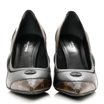 Louis Vuitton Patent Monogram Archlight Pumps 37.5 Black 2 of 8