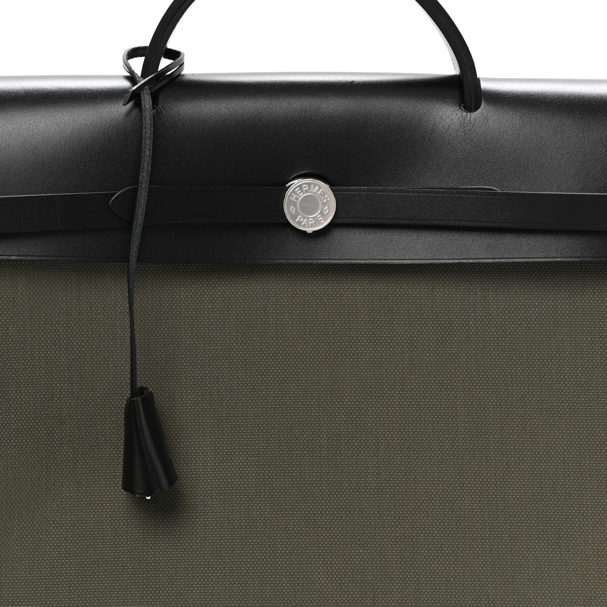 Hermes Military Toile Vache Hunter Herbag 39 Vert De Gris Black 9 of 12
