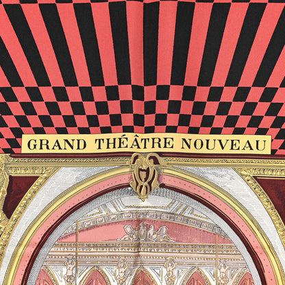 Hermes Silk Grand Theatre Nouveau Scarf 90 Bleu Vieux Rose Vert 3 of 5