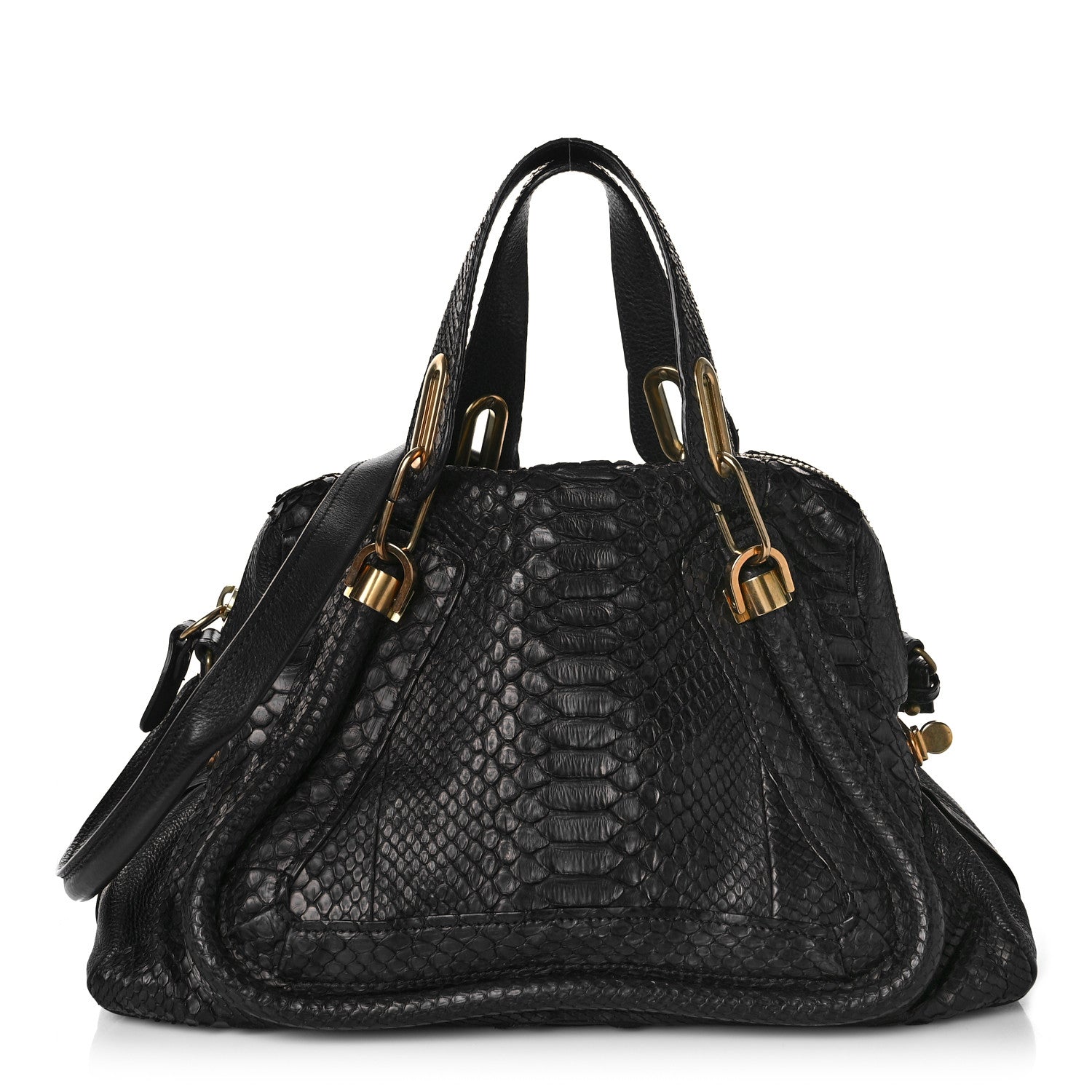 Chloe Snakeskin Medium Paraty Black 1 of 7