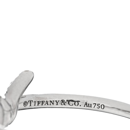 Tiffany 18K White Gold Diamond Small Knot Ring 54 6.75 5 of 5