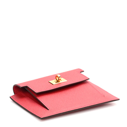 Hermes Epsom Kelly Pocket Compact Wallet Rouge Piment 4 of 7