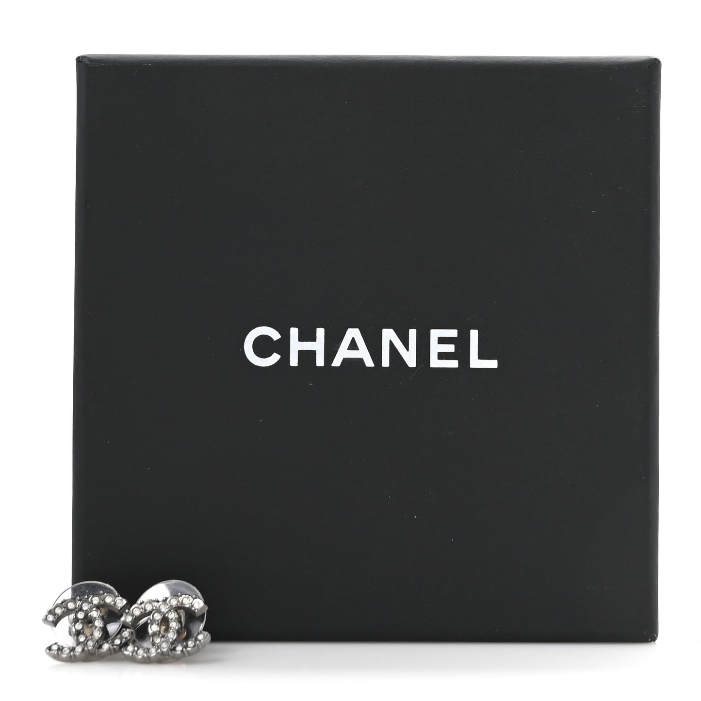 Crystal CC Earrings Silver