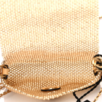 Fendi Glass Vitello King Beaded Mini Pico Baguette Charm Semolino 4 of 6