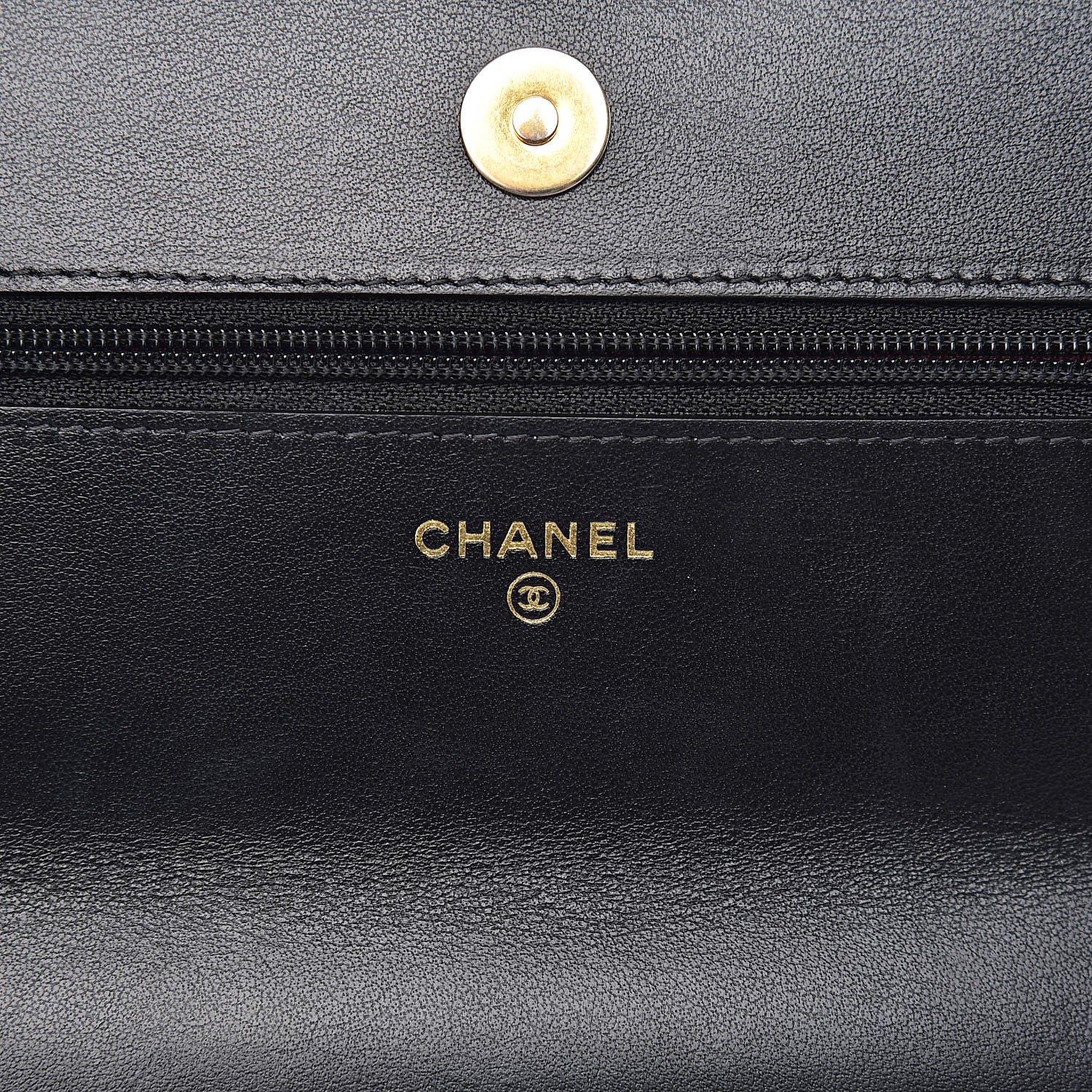 Chanel Goatskin Quilted 19 Wallet On Chain WOC Black 6 of 15