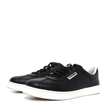 Chanel Calfskin CC Uniform Womens Sneakers 39 Black 4 of 8