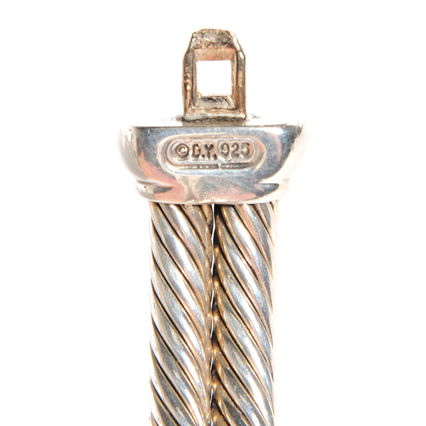 Sterling Diamond Prasiolite Albion Cable 10mm Bracelet Small