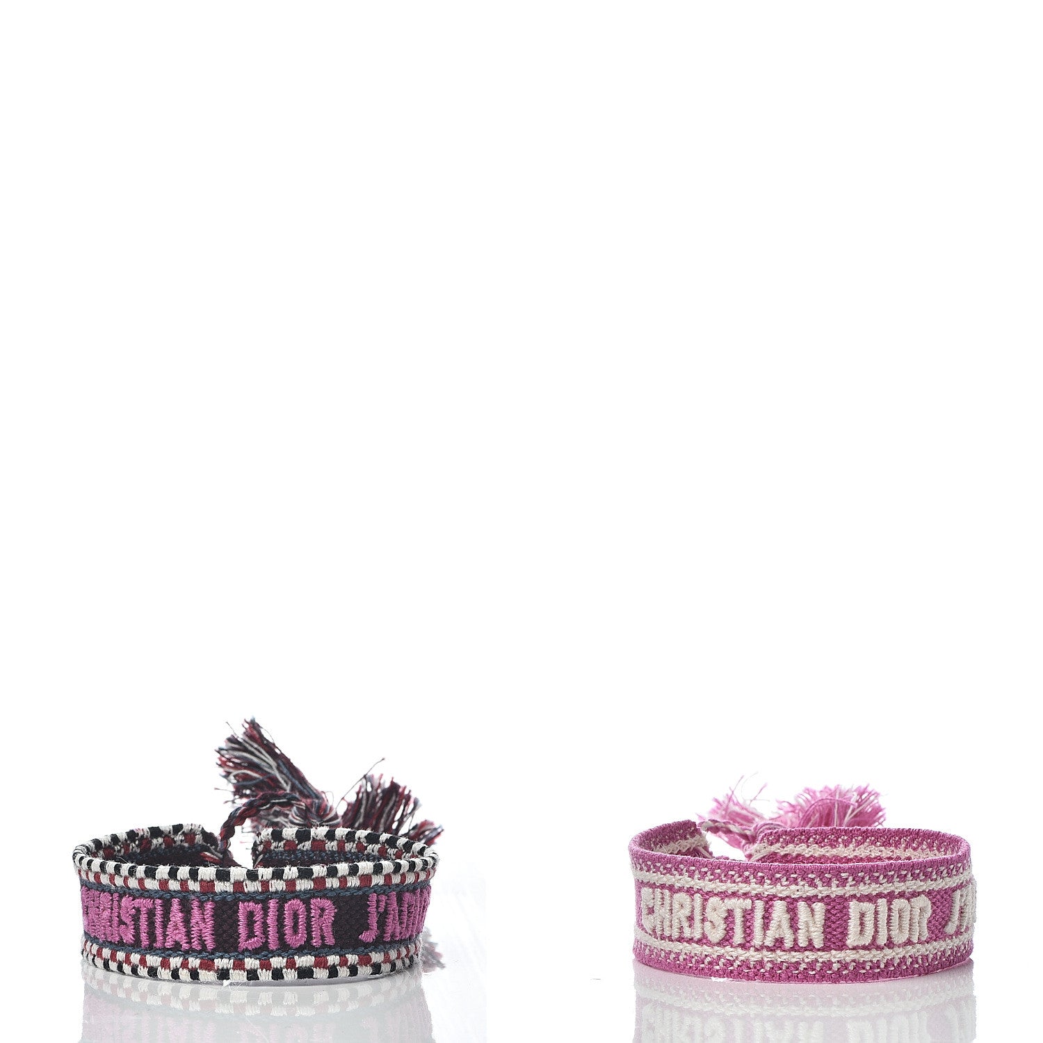Christian Dior Woven Cotton J'Adior Friendship Bracelet Set Purple Rose 3 of 6