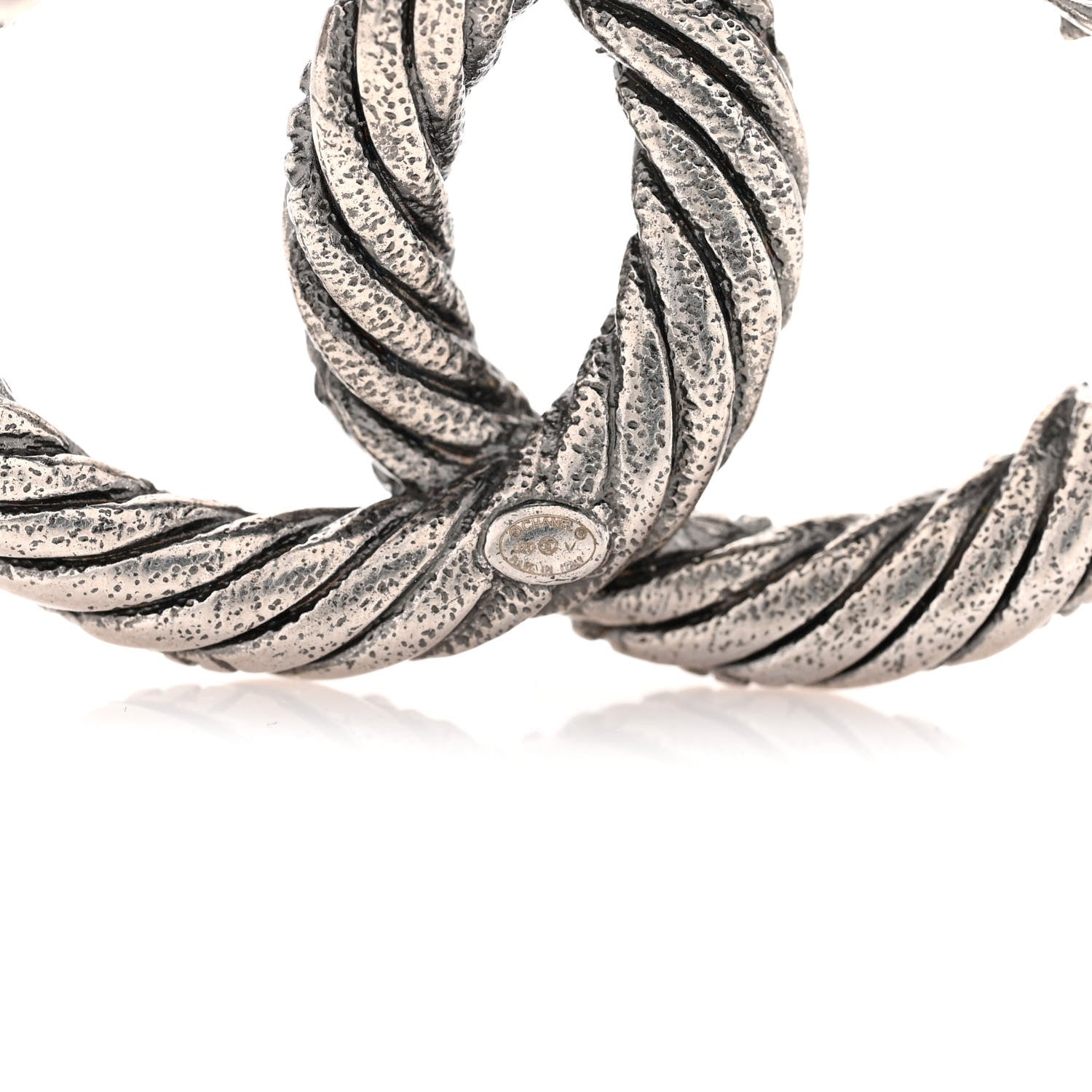 Chanel Ruthenium Twisted CC Brooch 4 of 4