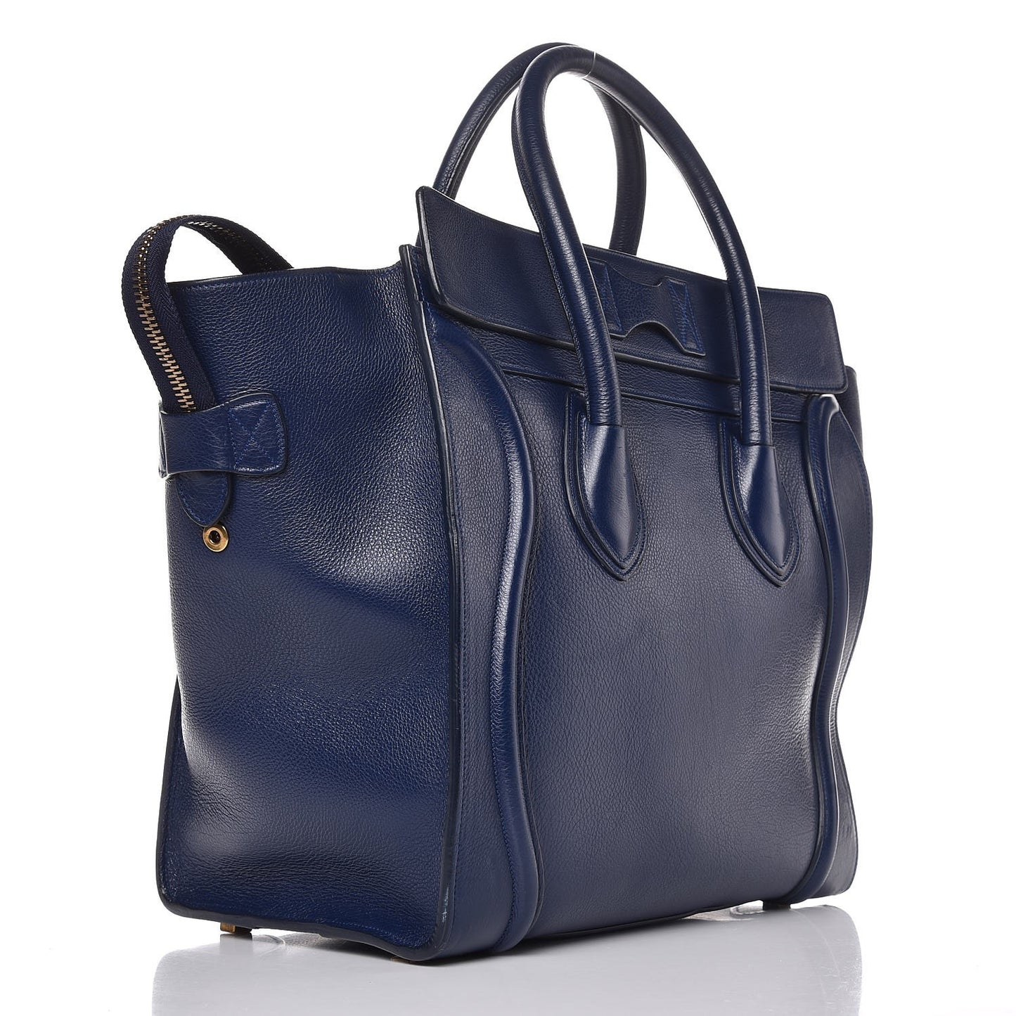 Drummed Calfskin Mini Luggage Ink