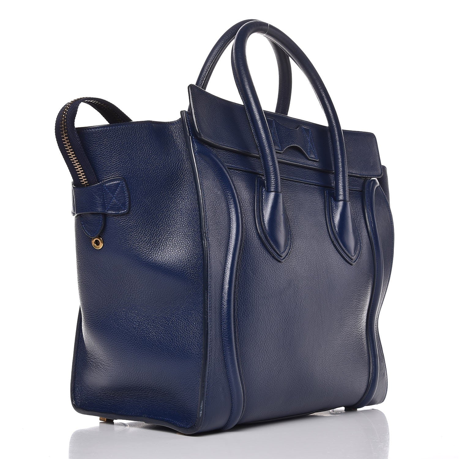 Celine Drummed Calfskin Mini Luggage Ink 3 of 18