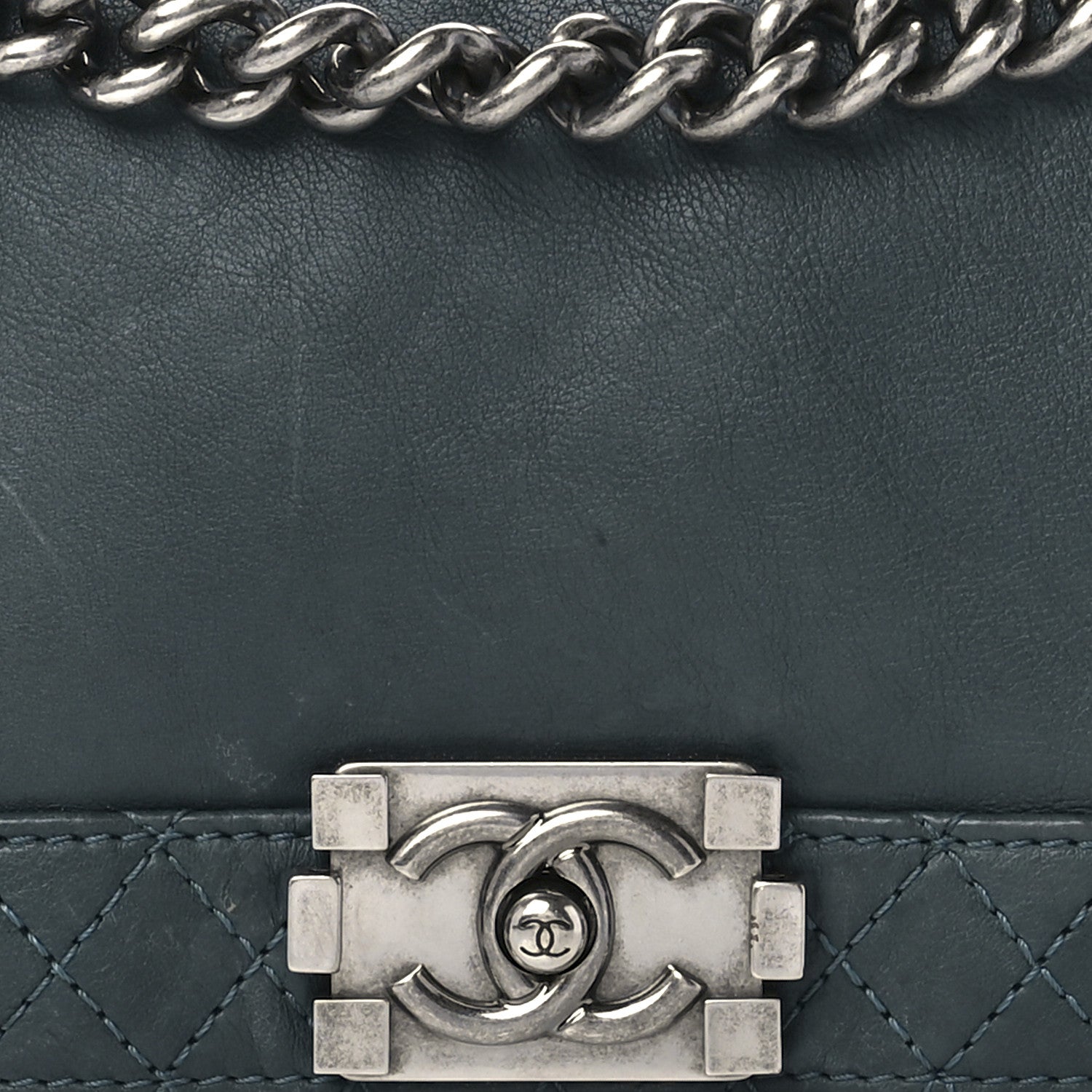 Chanel Calfskin Medium Boy Reverso Flap Blue 9 of 12