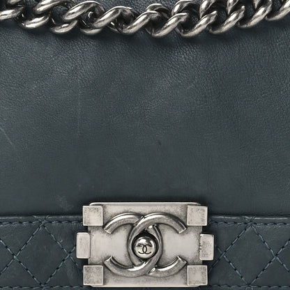 Chanel Calfskin Medium Boy Reverso Flap Blue 9 of 12