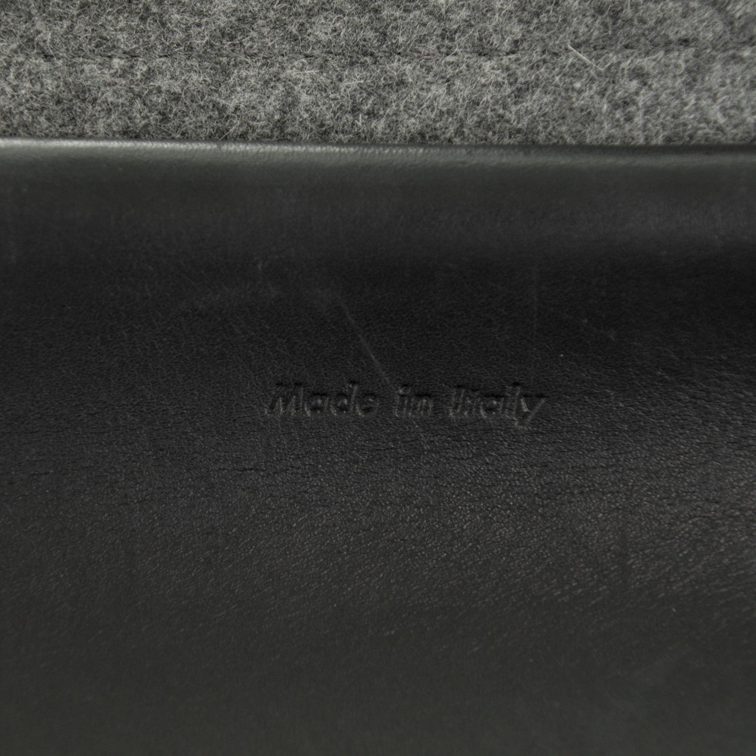 Celine Felt Calfskin Small Belt Bag Grey Black 7 of 12