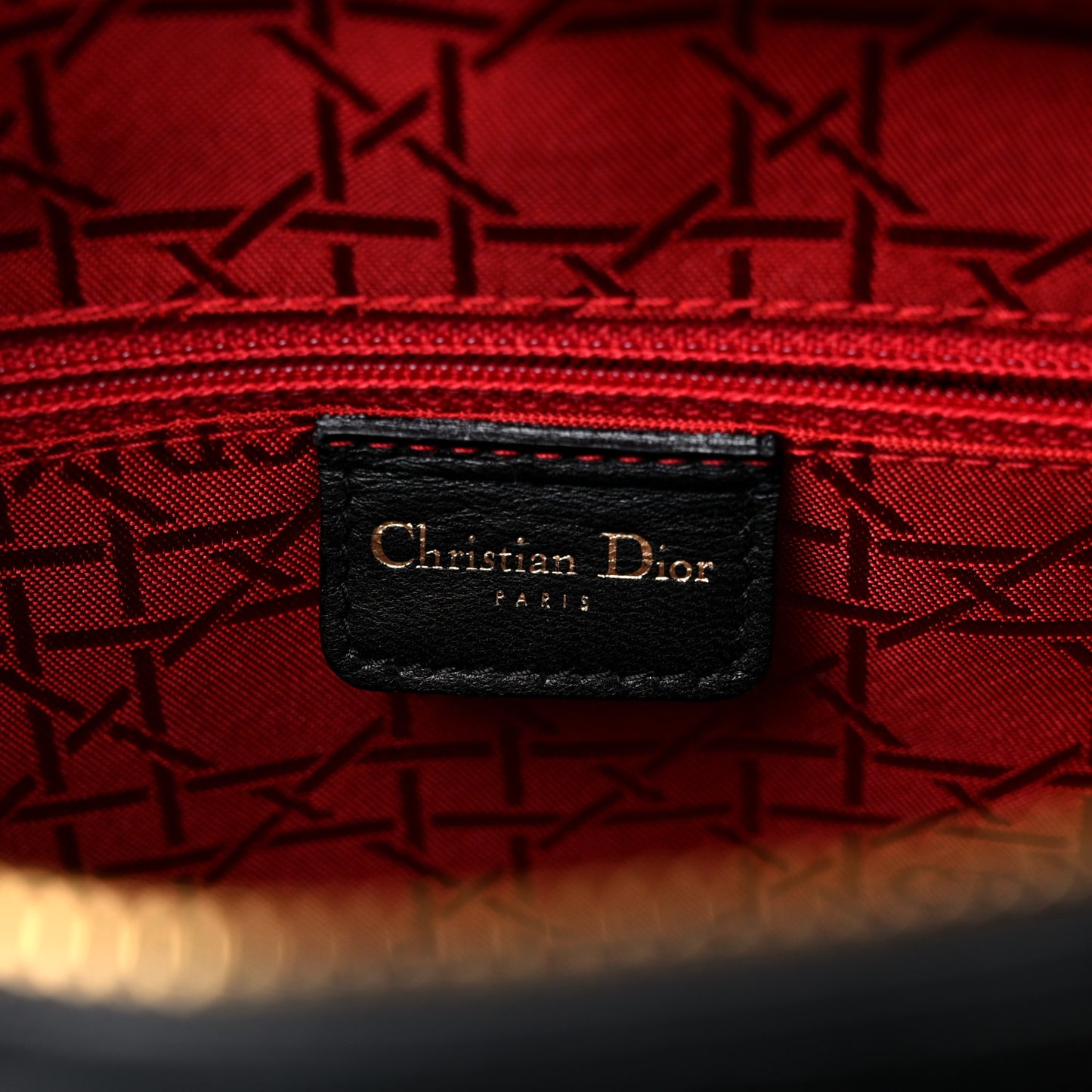 Lambskin Cannage Large Lady Dior Black