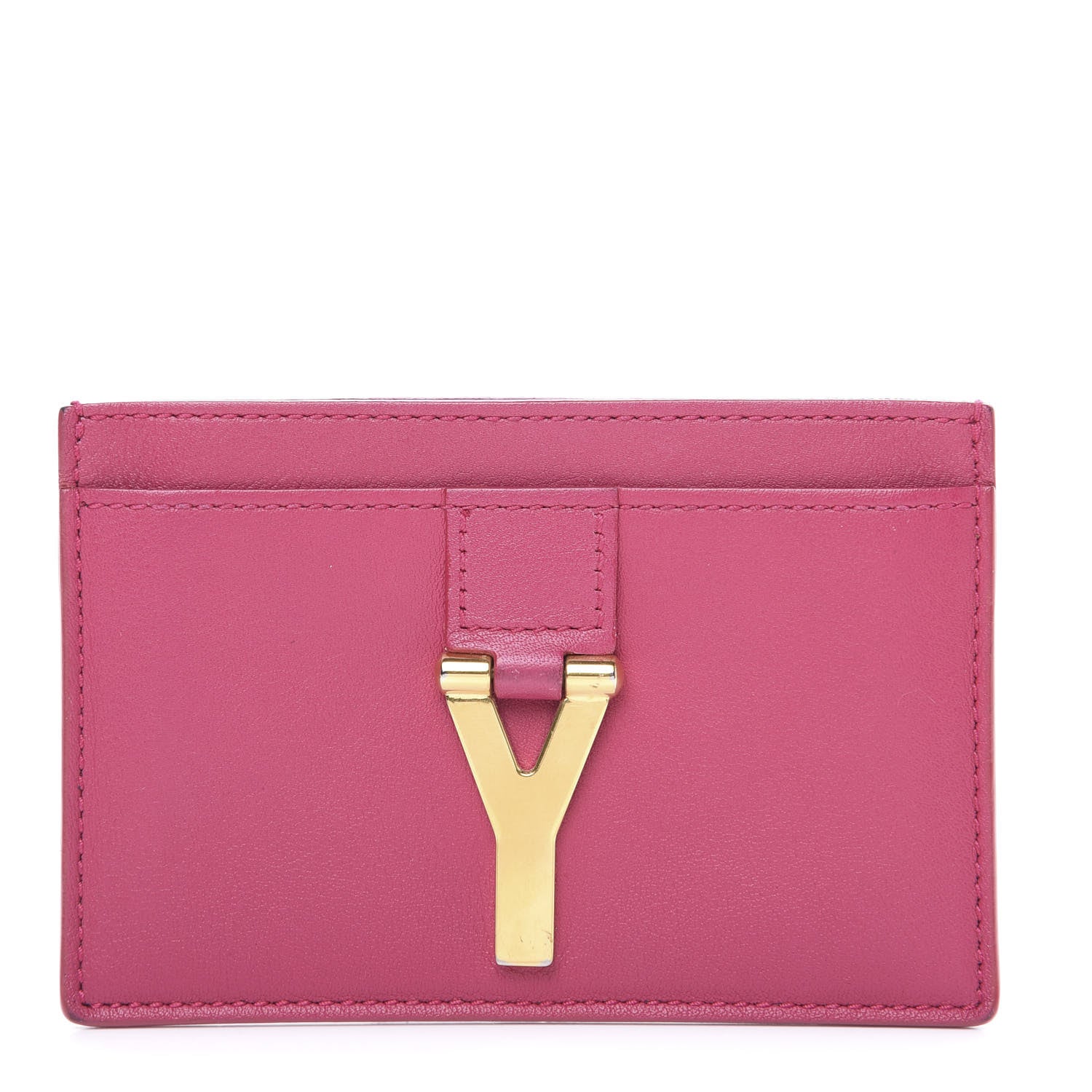 Saint Laurent Calfskin Classic Y Wallet Fuchsia 1 of 7
