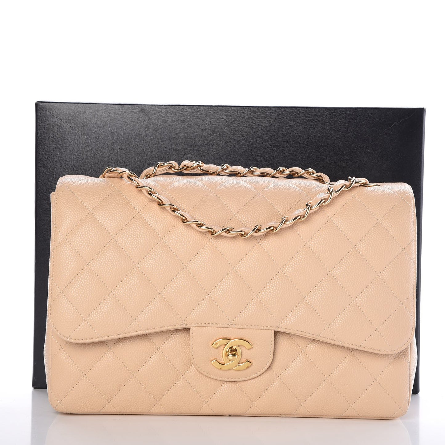 Iridescent Caviar Quilted Classic Zip Pouch Pink