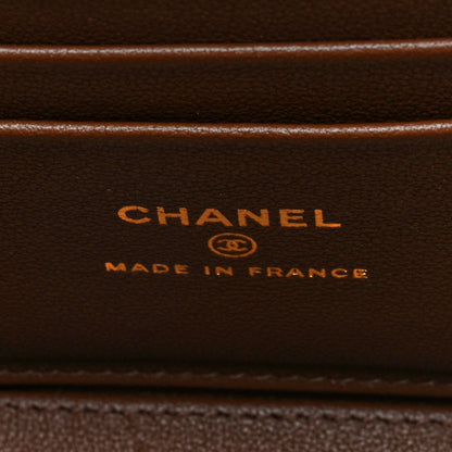 Chanel Tweed Small Top Handle Vanity Case With Chain Brown Multicolor 6 of 11