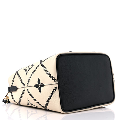 Louis Vuitton Empreinte Monogram Giant Broderies Neonoe MM Cream Black 8 of 11