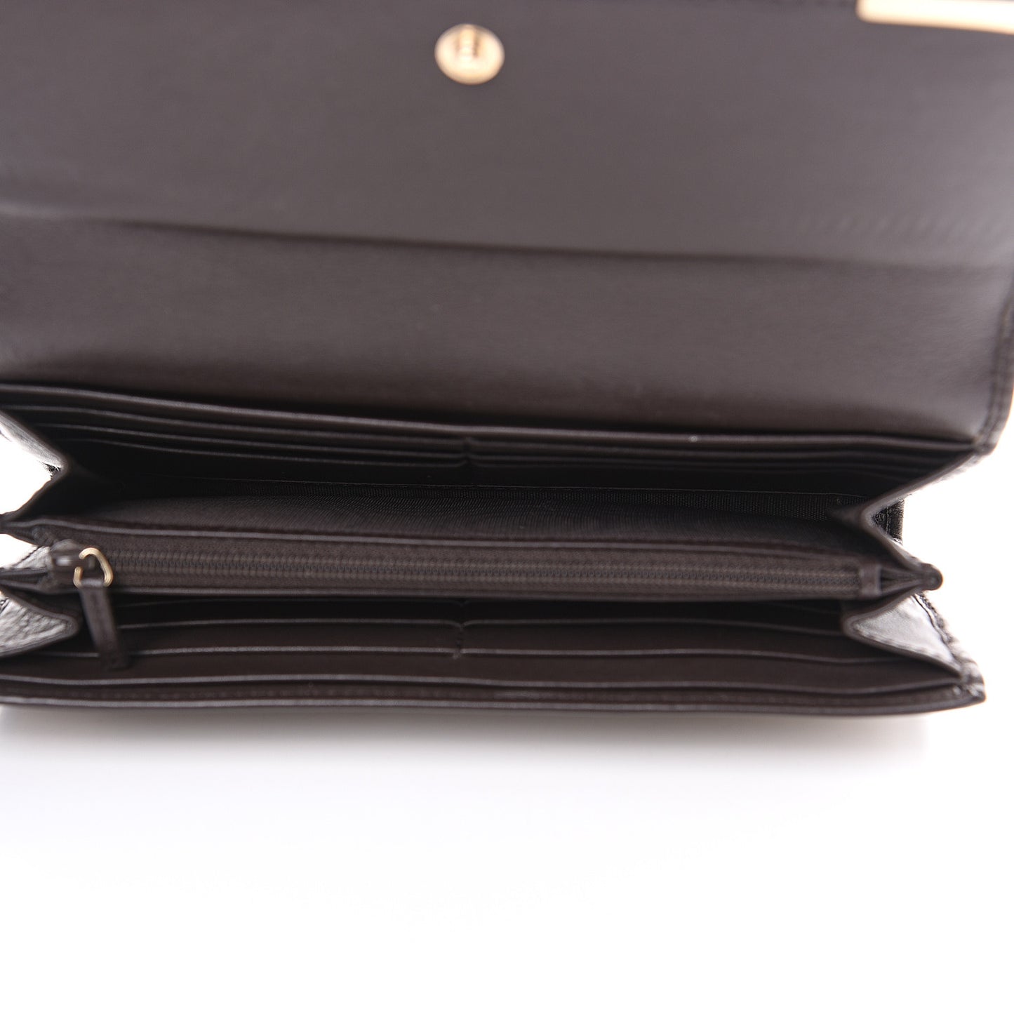 Monogram Margaux Calfskin Dice Continental Flap Wallet Beige Ebony Cocoa
