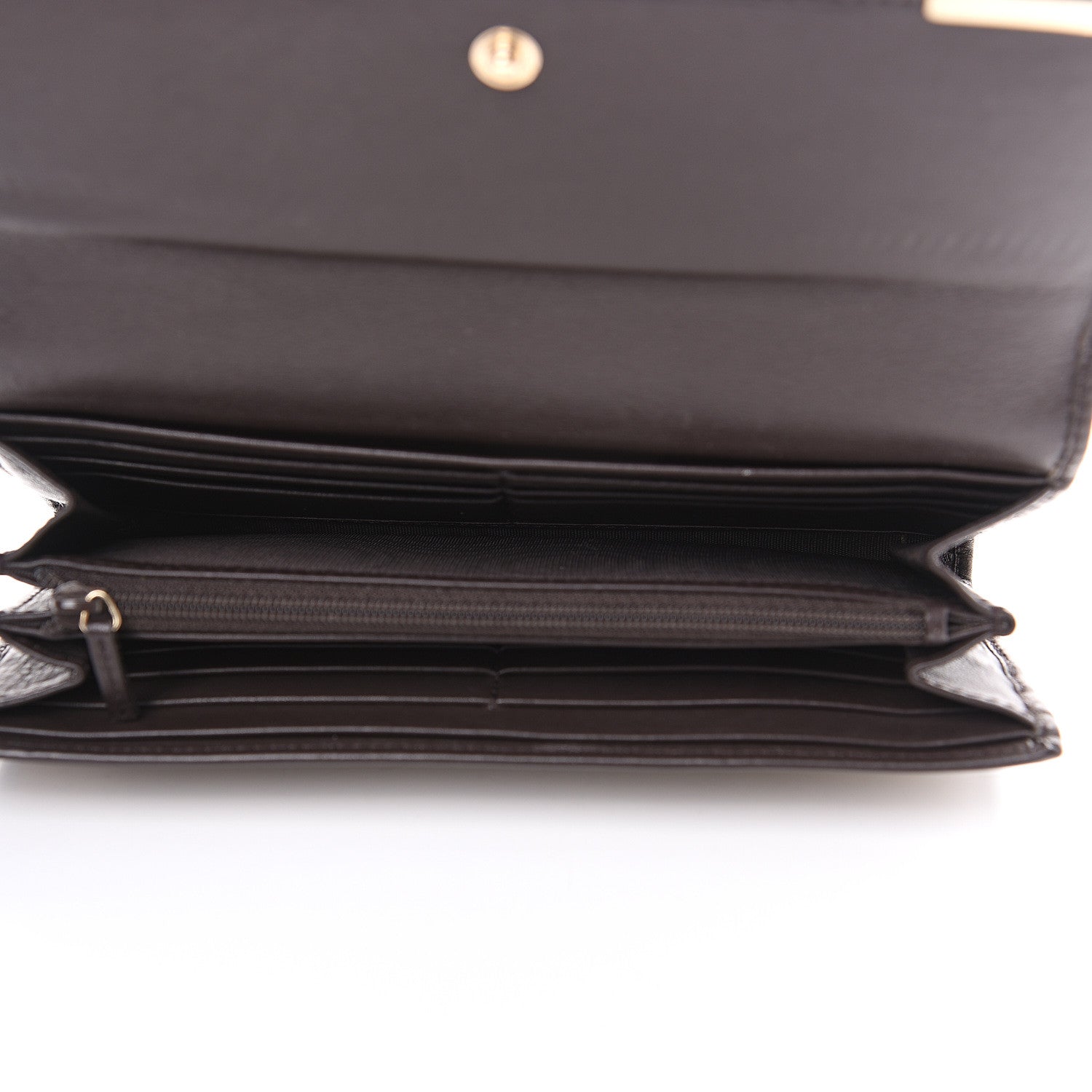 Gucci Monogram Margaux Calfskin Dice Continental Flap Wallet Beige Ebony Cocoa 4 of 10