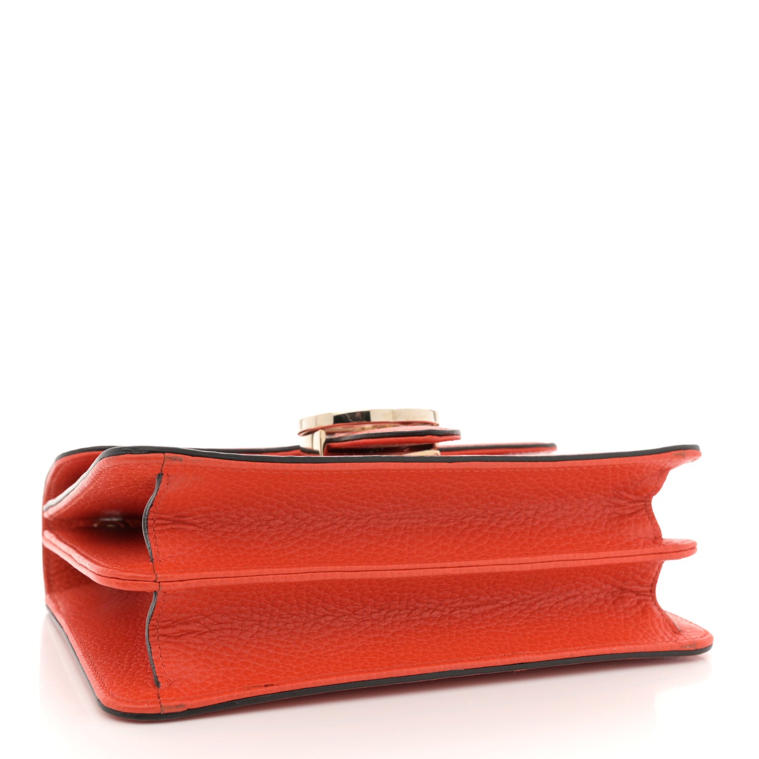 Gucci Dollar Calfskin Small Interlocking G Shoulder Bag Sun Orange 4 of 13