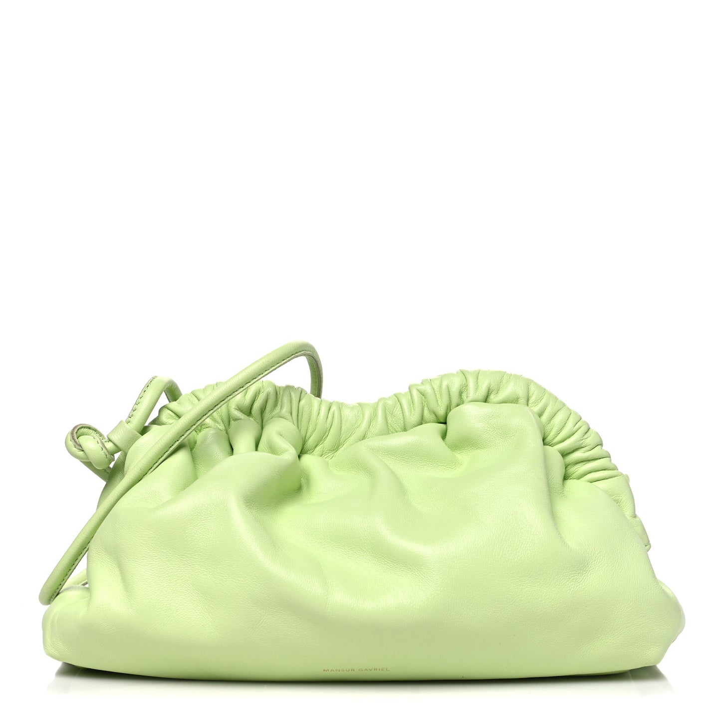 Lambskin Mini Cloud Clutch Mint