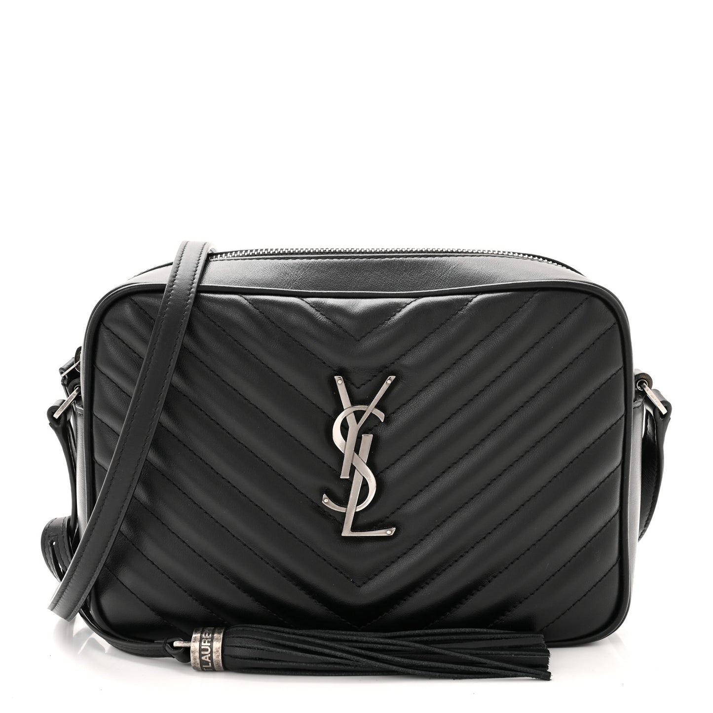 Calfskin Matelasse Monogram Lou Camera Bag Black