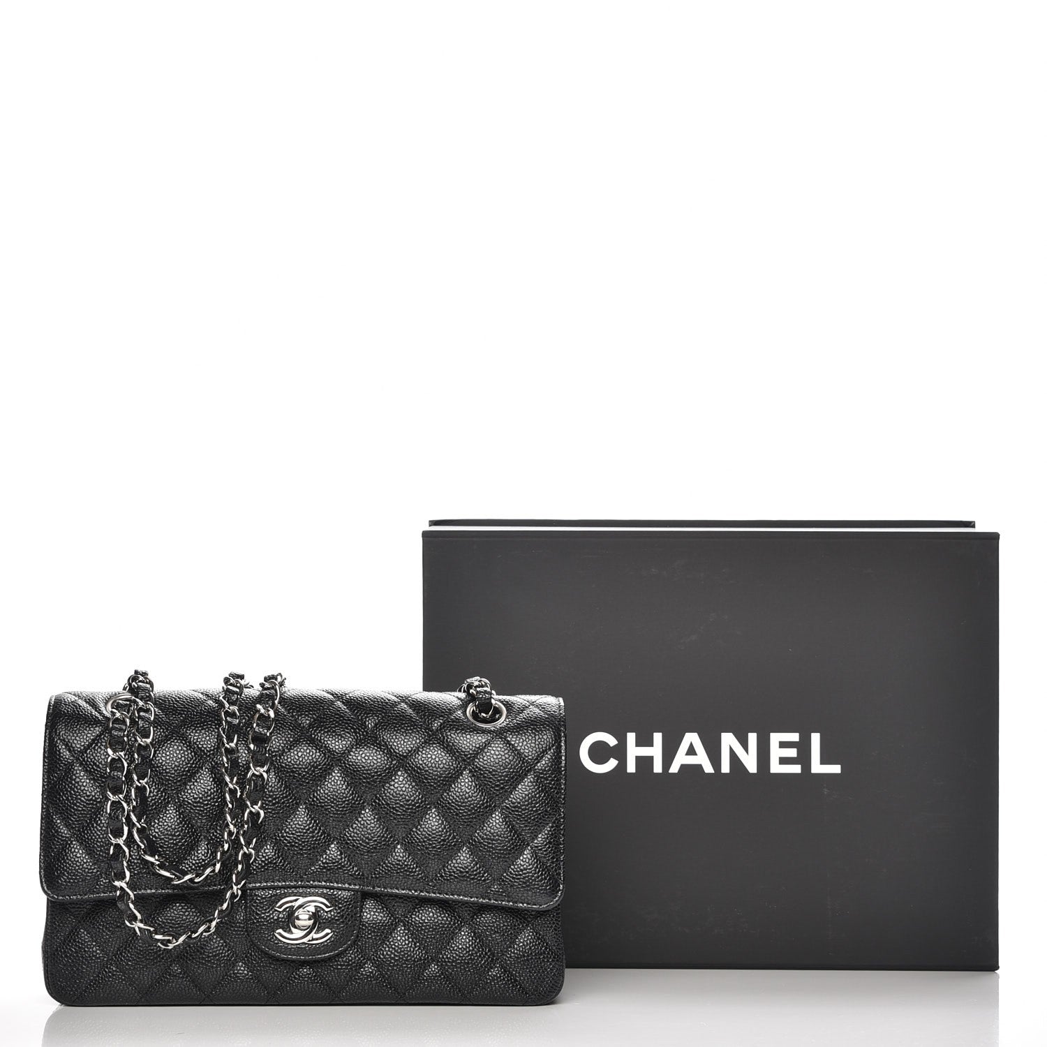 Chanel Caviar Quilted Medium Double Flap Black 8 of 8