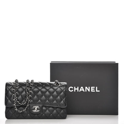 Chanel Caviar Quilted Medium Double Flap Black 8 of 8