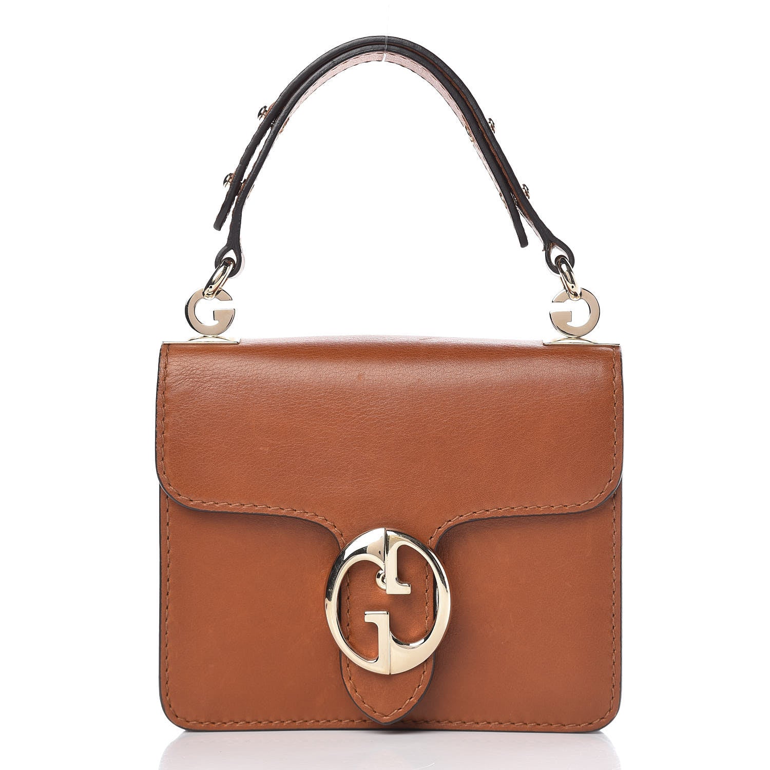 Gucci Calfskin Small 1973 Shoulder Flap Bag Brown 3 of 13