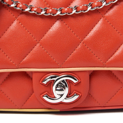 Chanel Lambskin Plexiglass Quilted Small Cuba Color Flap Red Multicolor 7 of 9