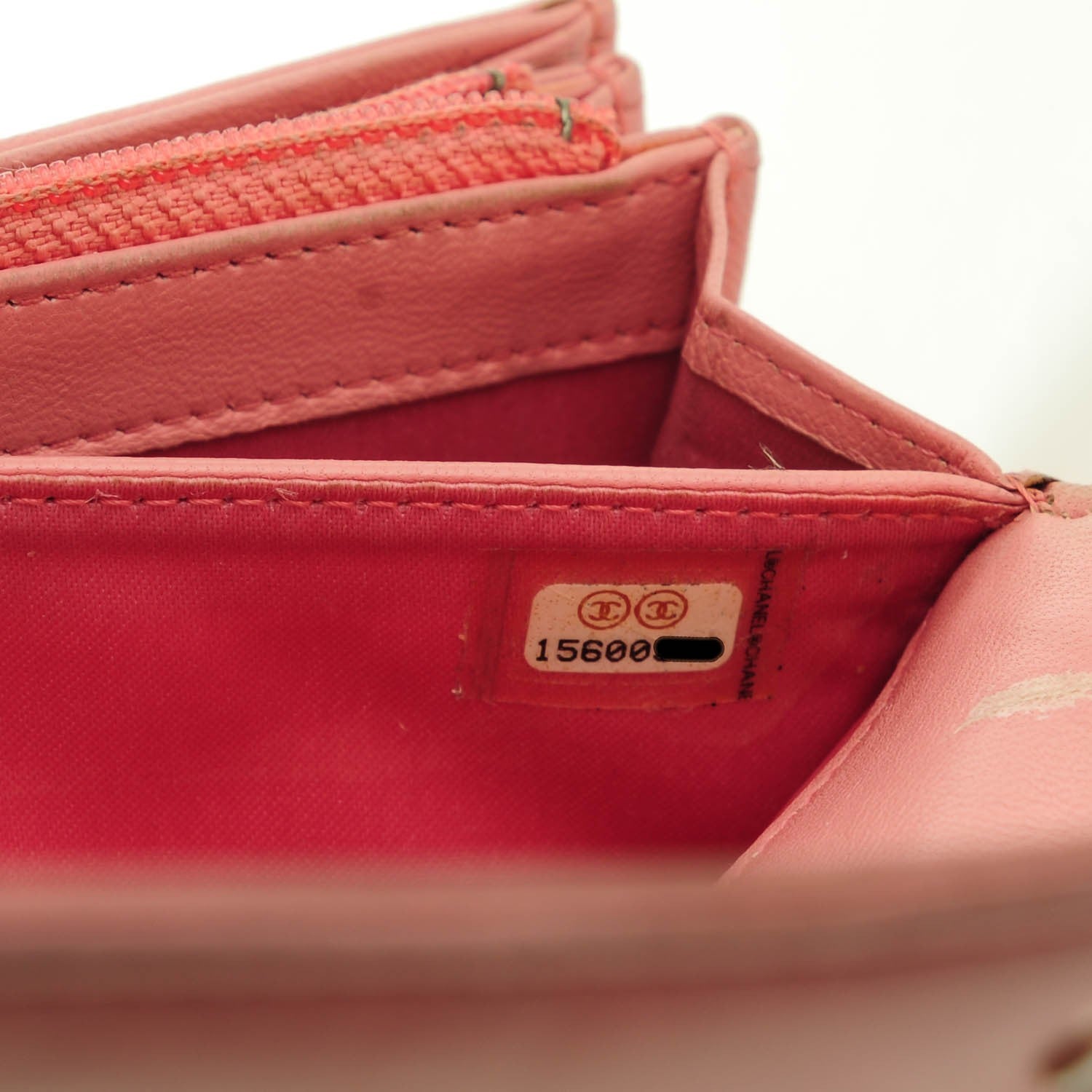 Chanel Lambskin Embossed Camellia Large Gusset Flap Wallet Pink 12 of 14