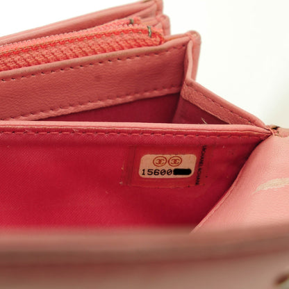 Chanel Lambskin Embossed Camellia Large Gusset Flap Wallet Pink 12 of 14