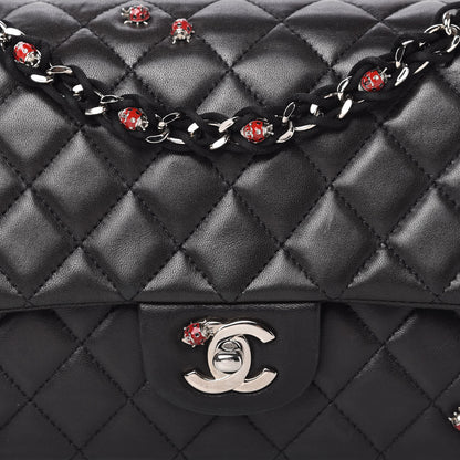 Chanel Lambskin Quilted Medium Ladybug Flap Black 10 of 10