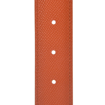 Hermes Swift Epsom 32mm H Belt 90 Craie Orange 4 of 7