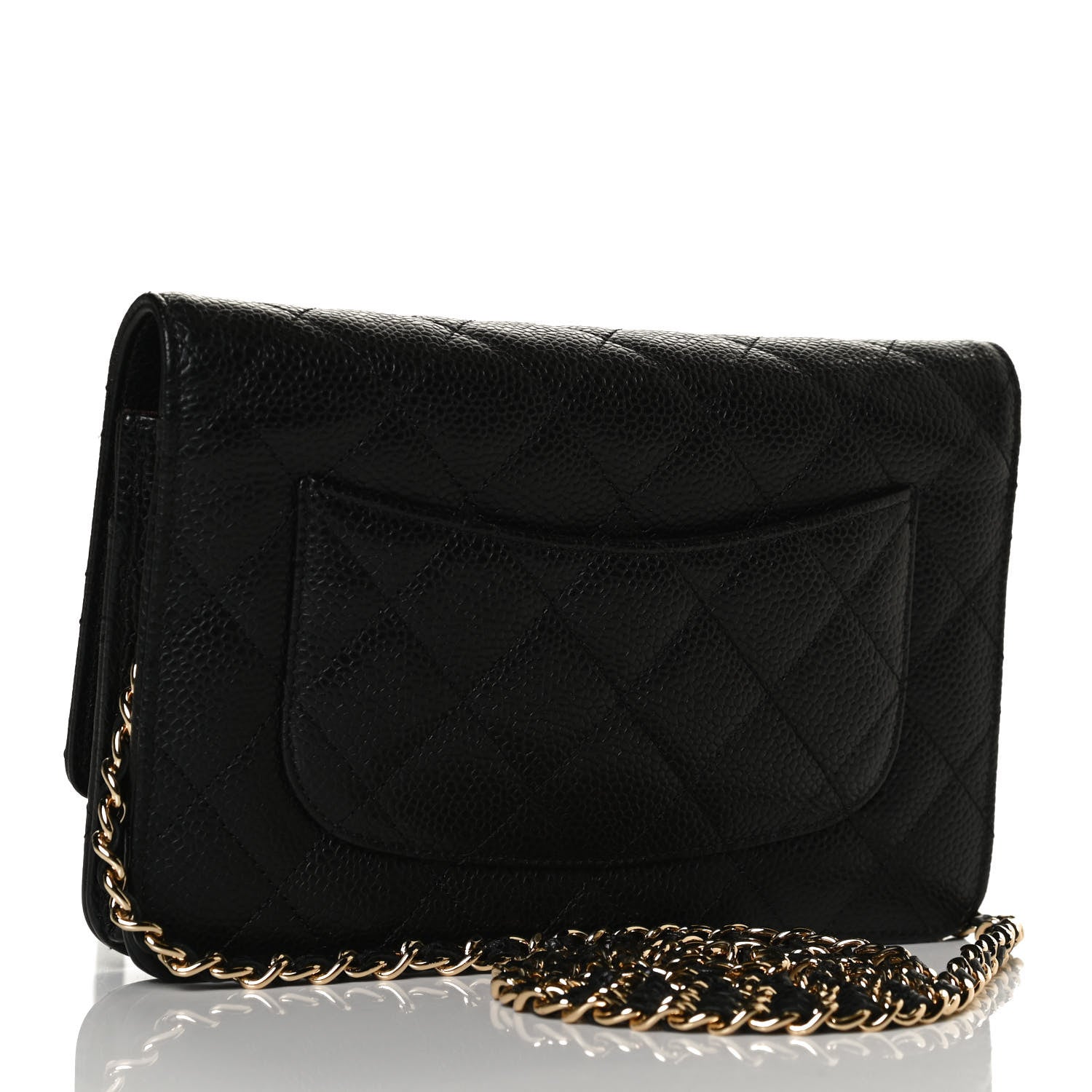 Chanel Caviar Quilted Wallet On Chain WOC Black 3 of 10