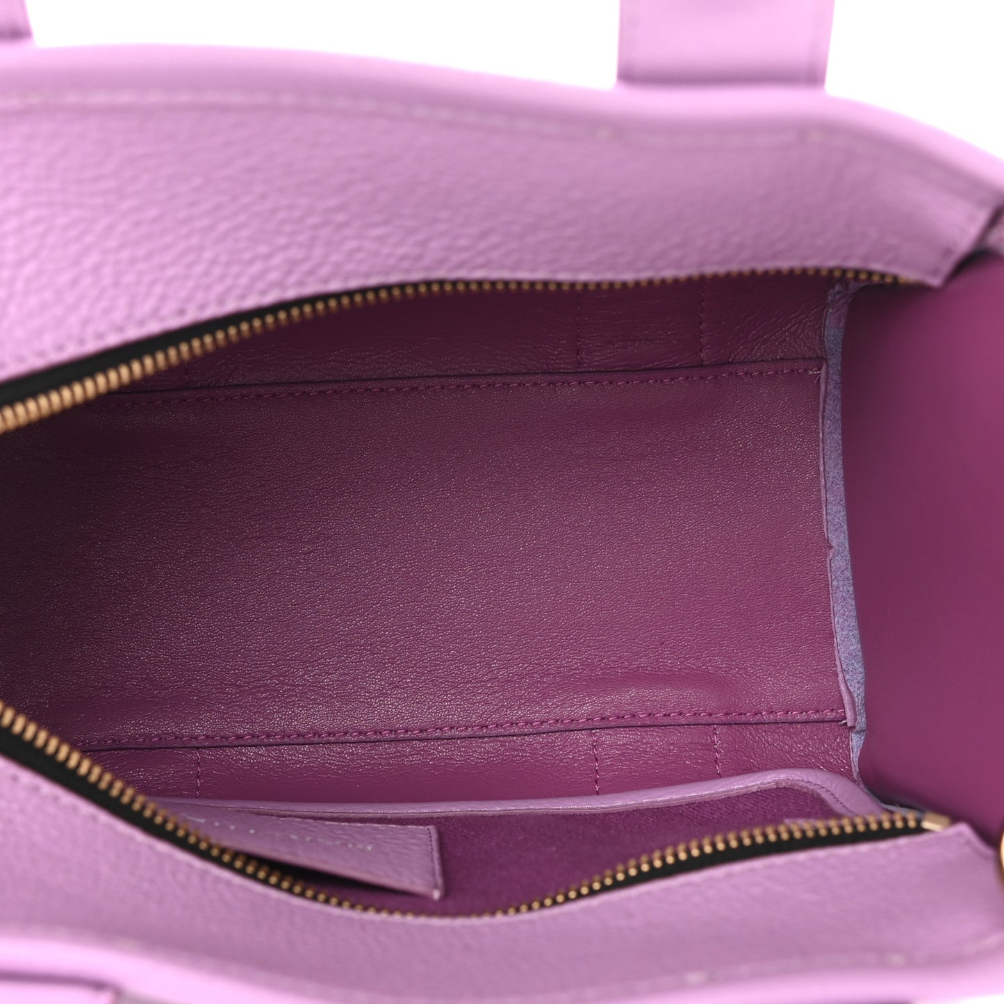 Grained Calfskin Small The Tote Bag Regal Orchid