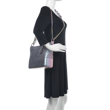 Chanel Iridescent Lambskin Calfskin Quilted Medium Gabrielle Hobo Light Purple 2 of 8